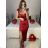 Women's Long Summer Elegant Strapless Dress (S/M ONE SIZE) ITALIAN FASHION IMPBB23B23897 S / M dark red