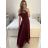 Women's Long Elegant Party Dress (S/M ONE SIZE) ITALIAN FASHION IM923MARINA S / M red