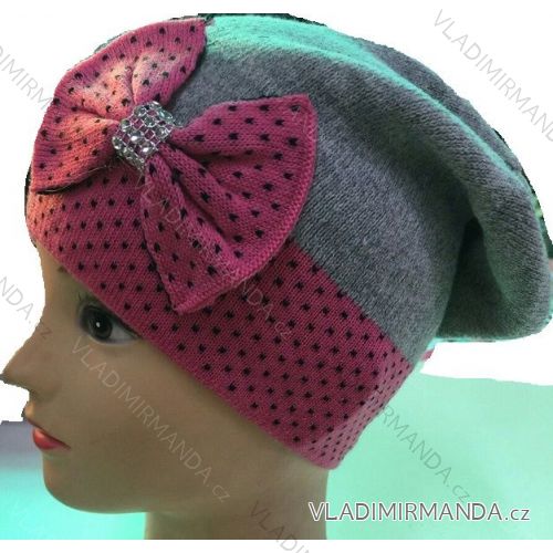 Autumn warm cap for baby girl (one size) POLSKÁ VÝROBA POL460
