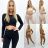 Women's Lace Long Pants and Strappy Top Set (S/M ONE SIZE) ITALIAN FASHION IMPLP2332220125