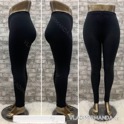 Leggings long light women's  oversize (2XL-5XL / black) SMI21MA-50 black L / XL