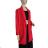 Women's Extended Long Sleeve Jacket (S/M/L ONE SIZE) ITALIAN FASHION IMD22665 -   red -   M / L