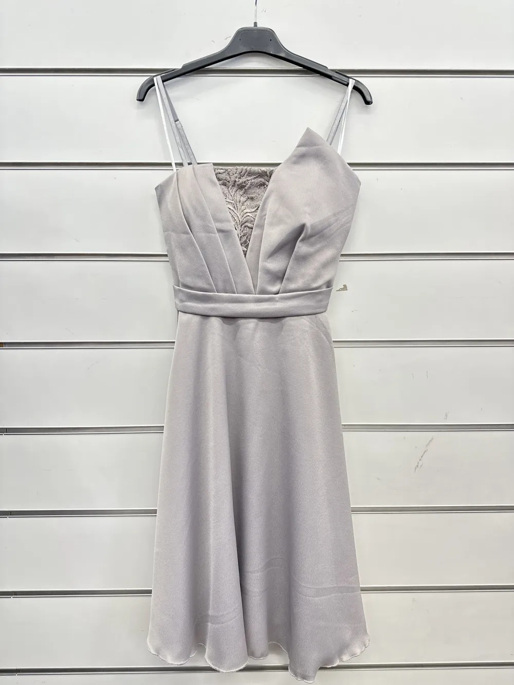 Women's Strapless Short Party Dress (S/M ONE SIZE) ITALIAN FASHION IMPSH235381 grey S / M