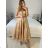 Women's Sleeveless Long Party Dress (SL) ITALIAN FASHION IMPBB22 IMHMS24173 -   beige -   S / M