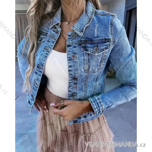 Denim jacket oversize women's (xs-l) Italian fashion IMT19040 -   blue -   XS