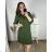 Women's Long Sleeve Shirt Dress (S/M/L ONE SIZE) ITALIAN FASHION IMC22658 2XL/3XL Light blue