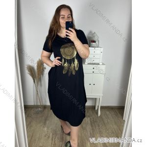 Šaty oversize krátký rukáv dámské (L/XL/2XL/3XL ONE SIZE) ITALSKÁ MÓDA IMD20451