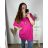 Women's Plus Size Oversize Short Sleeve Tunic (XL/2XL/3XL/4XL/5XL ONE SIZE) ITALIAN FASHION IMBM23SEE 6XL / 7XL dark pink