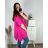 Women's Plus Size Oversize Short Sleeve Tunic (XL/2XL/3XL/4XL/5XL ONE SIZE) ITALIAN FASHION IMBM23SEE 6XL / 7XL dark pink