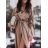 Women's Long Sleeve Hoodie Dress (S / M ONE SIZE) ITALIAN FASHION IMWA216095