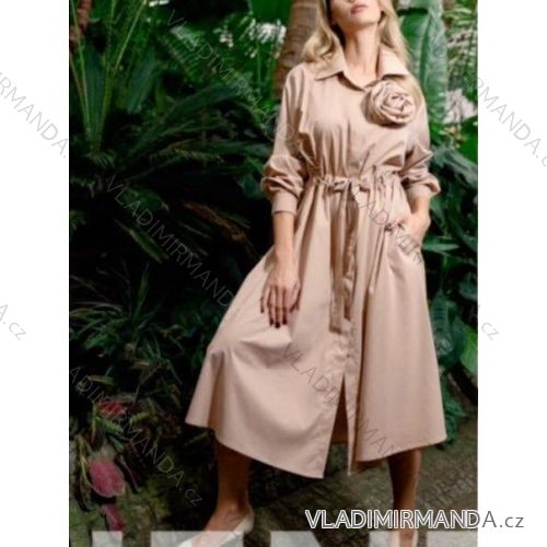 Women's Long Sleeve Hoodie Dress (S / M ONE SIZE) ITALIAN FASHION IMWA216095