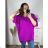 Women's Plus Size Oversize Short Sleeve Tunic (XL/2XL/3XL/4XL/5XL ONE SIZE) ITALIAN FASHION IMBM23SEE