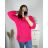 Knitted Dress a-Sweater Extended Long Sleeve Women's Plus Size (XL / 2XL ONE SIZE) ITALIAN FASHION IM4212261