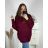 Women's Plus Size Long Sleeve Batwing Long Sleeve Sweater (3XL/4XL/5XL ONE SIZE) ITALIAN FASHION IMC22747/DR 4XL/5XL Beige