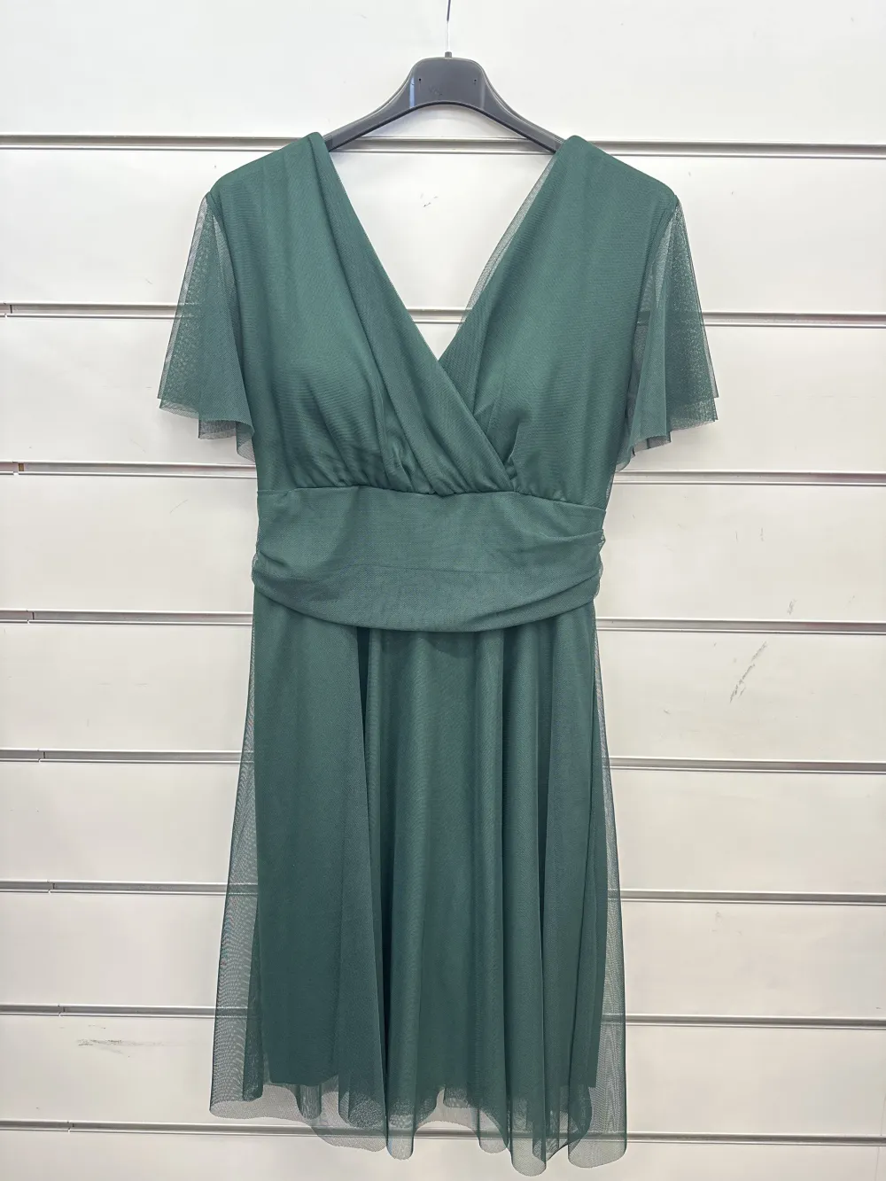 Women's Elegant Casual Short Sleeve Dress (S/M/L/XL ONE SIZE) ITALIAN FASHION IMPSH2335891V Green S / ML / XL