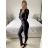 Women's Long Elegant Long Sleeve Jumpsuit (S/M ONE SIZE) ITALIAN FASHION IMWA23289