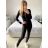 Women's Long Elegant Long Sleeve Jumpsuit (S/M ONE SIZE) ITALIAN FASHION IMWA23289