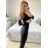 Women's Long Elegant Long Sleeve Jumpsuit (S/M ONE SIZE) ITALIAN FASHION IMWA23289