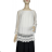 Women's Long Sleeve Knitted Turtleneck Sweater (S/M ONE SIZE) ITALIAN FASHION IM323001 -   white -   L/XL