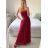 Women's Long Elegant Chiffon Sleeveless Dress (S/M ONE SIZE) ITALIAN FASHION IM423265