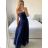 Women's Long Elegant Chiffon Sleeveless Dress (S/M ONE SIZE) ITALIAN FASHION IM423265 -   dark blue -   S / M