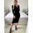 Women's Long Sleeve Knitted Dress (S/M ONE SIZE) FRENCH FASHION FMWT22J51765