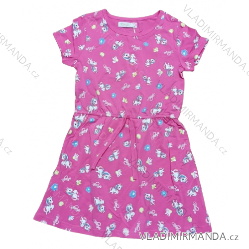 Short Sleeve Dress with Sequins Children Teen Girls (116-146) KUGO FK-6508