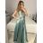 Women's Strapless Long Party Dress (S/M ONE SIZE) ITALIAN FASHION IMPSH2360055 modrá petrolejová S / M