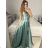 Women's Strapless Long Party Dress (S/M ONE SIZE) ITALIAN FASHION IMPSH2360055 modrá petrolejová S / M