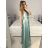 Women's Strapless Long Party Dress (S/M ONE SIZE) ITALIAN FASHION IMPSH2360055 modrá petrolejová S / M