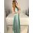 Women's Strapless Long Party Dress (S/M ONE SIZE) ITALIAN FASHION IMPSH2360055 modrá petrolejová S / M