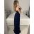 Women's Strapless Long Party Dress (S/M ONE SIZE) ITALIAN FASHION IMPSH2360055 S / M dark blue