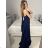 Women's Strapless Long Party Dress (S/M ONE SIZE) ITALIAN FASHION IMPSH2360055 S / M dark blue