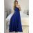 Women's elegant wedding social long dress with straps (S/M ONE SIZE) ITALIAN FASHION IMM2268806 -   red -   S / M