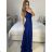 Women's elegant wedding social long dress with straps (S/M ONE SIZE) ITALIAN FASHION IMM2268806 -   red -   S / M