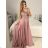 Women's elegant wedding social long dress with straps (S/M ONE SIZE) ITALIAN FASHION IMM2268806 -   red -   S / M