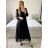 Women's Elegant Long Long Sleeve Dress (S/M ONE SIZE) ITALIAN FASHION IM4221091