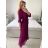 Women's Elegant Long Long Sleeve Dress (S/M ONE SIZE) ITALIAN FASHION IM4221091