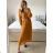 Women's Elegant Long Long Sleeve Dress (S/M ONE SIZE) ITALIAN FASHION IM4221091