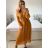 Women's Elegant Long Long Sleeve Dress (S/M ONE SIZE) ITALIAN FASHION IM4221091