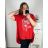 Tunic / blouse long sleeve women's oversized (3XL / 4XL ONE SIZE) ITALIAN FASHION IMWQ2191650 4XL / 5XL red