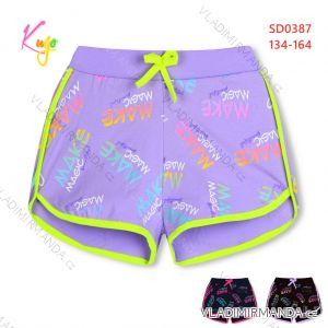 Kraťas shorts with sequins baby teen girl (98-128) KUGO K627