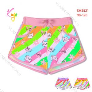 Kraťas shorts with sequins baby teen girl (98-128) KUGO K627