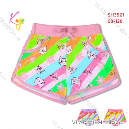 Kraťas shorts with sequins baby teen girl (98-128) KUGO K627