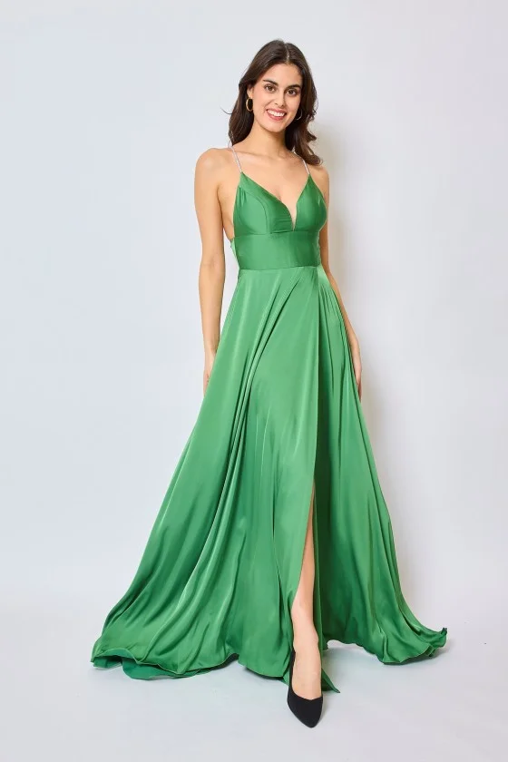 Women's Long Elegant Strapless Party Dress (SL) FRENCH FASHION FMPEL23DAPHNE