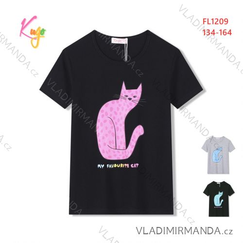 Girls' Short Sleeve T-Shirt (134-164) KUGO FL1209