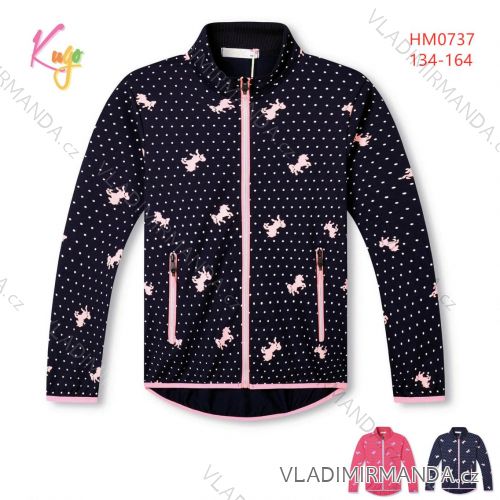 Sweatshirt warm warm-up girl zip (134-164) KUGO M2513