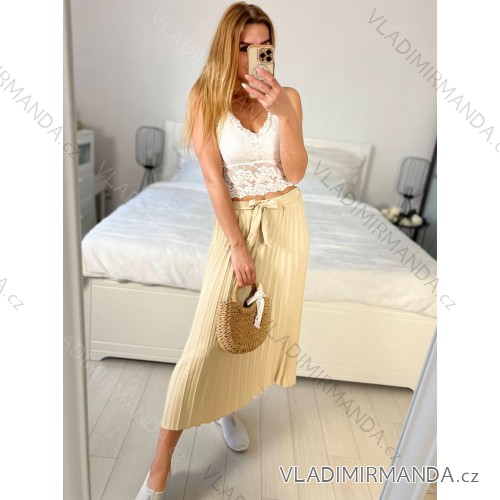 Chiffon Skirt Long Ladies (uni sl) ITALIAN MODE IM319678 -   beige -   S / M