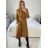 Women's Button Up Fluff Coat With Hood (S/M/L ONE SIZE) ITALIAN FASHION IM423600 -   Brown
 -   M / L