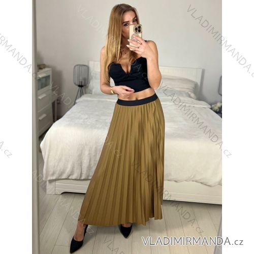 Women's chiffon folded skirt with belt (M / L ONE SIZE) ITALIAN FASHION IM321575